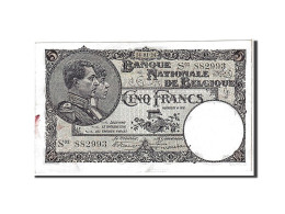 Billet, Belgique, 5 Francs, 1924, KM:93, TTB - 5 Francs