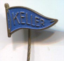 KELLER - Marine Ship  Yachting Flag Nautical, Vintage Pin  Badge - Sailing, Yachting