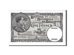 Billet, Belgique, 5 Francs, 1929, KM:97b, TTB+ - 5 Francs