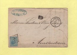 Anvers - Destination Amsterdam - 6 Mai 1867 - Pays Bas Par Anvers - 1865-1866 Perfil Izquierdo
