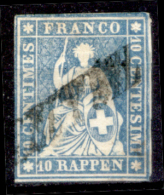 Svizzera-060 - 1854 - Y&T: N.27c (o) - Privo Di Difetti Occulti. - Usados