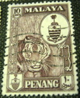 Penang 1960 Tiger 10c - Used - Penang