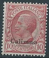 1912 EGEO CALINO EFFIGIE 10 CENT MNH ** - W072-2 - Ägäis (Calino)