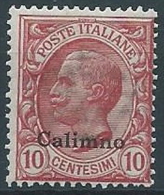 1912 EGEO CALINO EFFIGIE 10 CENT MNH ** - W072-6 - Egeo (Calino)
