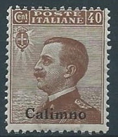 1912 EGEO CALINO EFFIGIE 40 CENT MNH ** - W073-3 - Ägäis (Calino)