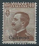 1912 EGEO CALINO EFFIGIE 40 CENT MNH ** - W073-6 - Egeo (Calino)