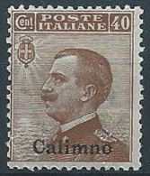 1912 EGEO CALINO EFFIGIE 40 CENT MNH ** - W074-3 - Ägäis (Calino)