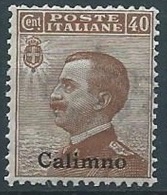 1912 EGEO CALINO EFFIGIE 40 CENT MNH ** - W074-5 - Egeo (Calino)