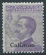 1912 EGEO CALINO EFFIGIE 50 CENT MNH ** - W074-6 - Egeo (Calino)