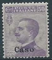 1912 EGEO CASO EFFIGIE 50 CENT MNH ** - W080-4 - Ägäis (Caso)