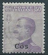 1912 EGEO COO EFFIGIE 50 CENT MNH ** - W083-4 - Ägäis (Coo)