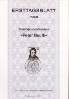 Berlin (West) 1981 Ersttagsblatt Mi 654  [020515ETBI] - 1e Jour – FDC (feuillets)