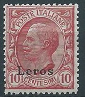 1912 EGEO LERO EFFIGIE 10 CENT MNH ** - W084-6 - Egée (Lero)