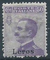 1912 EGEO LERO EFFIGIE 50 CENT MNH ** - W086 - Ägäis (Lero)