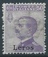 1912 EGEO LERO EFFIGIE 50 CENT MNH ** - W086-2 - Ägäis (Lero)