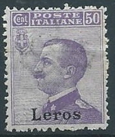 1912 EGEO LERO EFFIGIE 50 CENT MNH ** - W086-3 - Aegean (Lero)
