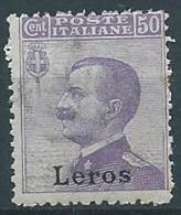 1912 EGEO LERO EFFIGIE 50 CENT MNH ** - W086-6 - Aegean (Lero)