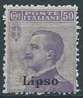 1912 EGEO LIPSO EFFIGIE 50 CENT MNH ** - W088-3 - Aegean (Lipso)