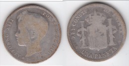 **** ESPAGNE - SPAIN - 1 PESETA 1902 ALFONSO XIII - ARGENT - SILVER **** EN ACHAT IMMEDIAT - First Minting