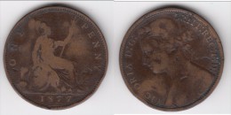 **** GRANDE-BRETAGNE - GREAT-BRITAIN - 1 PENNY 1877 - ONE PENNY 1877 VICTORIA **** EN ACHAT IMMEDIAT !!! - D. 1 Penny