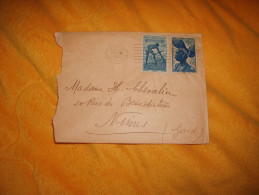 ENVELOPPE UNIQUEMENT DE 1951. / A.O.F. ABIDJAN COTE D´IVOIRE POUR NIMES FRANCE / CACHET.+ TIMBRES - Neufs