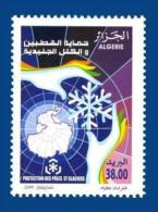 Algérie Algeria Protection Des Poles Et Glaciers Polar Poles Protection Carte Map Main Hand 2009 - Behoud Van De Poolgebieden En Gletsjers