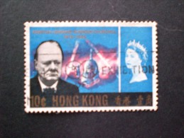 STAMPS 香港 HONG KONG 1966 Winston Churchill Commemoration, 1874-1965 茅根 中國 - Usati