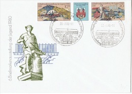 EXP-L33 - ALLEMAGNE ORIENTALE FDC Exposition Philatélique Pour La Jeunesse Berlin 1980 - 1971-1980