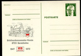 BERLIN P82 ZC1 Postkarte ZUDRUCK Schloss Gerolzhofen ** 1972  NGK 8,00 € - Private Postcards - Mint