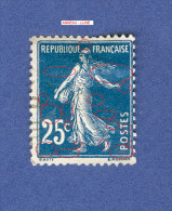 1907 N° 140  TYPE SEMEUSE FOND PLEIN OBLITÉRÉ DOS CHARNIÈRE 20.00 € - Usati