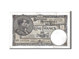 Billet, Belgique, 5 Francs, 1925, KM:93, TTB - 5 Francs