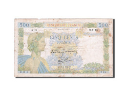 Billet, France, 500 Francs, 500 F 1940-1944 ''La Paix'', 1940, 1940-10-17, TB - 500 F 1940-1944 ''La Paix''