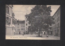 Schweiz AK Neuveville Place Du Temple 1909 - La Neuveville