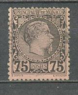 1885 MONACO 75C. CHARLES III MICHEL: 8 USED - Usados