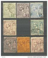 1891 MONACO DEFINITIVES MICHEL: 11-14, 16-19 USED - Usados