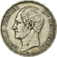 Monnaie, Belgique, Leopold I, 5 Francs, 1853, TTB, Argent, KM:2.1 - 5 Frank