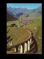 SEDRUN ( Disentis ) GR : Blick Gegen Rueras Piz Badus & Den Oberalppass 1981 Zug Bahn Viaduc Ferroviaire Train Railways - Disentis/Mustér