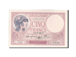 Billet, France, 5 Francs, 5 F 1917-1940 ''Violet'', 1939, 1939-10-05, NEUF - 5 F 1917-1940 ''Violet''