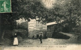 CPA 95 ST PRIX PLACE DE LA CROIX JACQUES LE LAPIN SAUTE 1912 - Saint-Prix