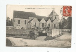 Cp , 78 , FLINS SUR SEINE , L'église XII E Siècle , Restaurée En 1707 , Voyagée 1911 - Flins Sur Seine