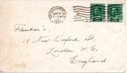 CANADA. N°93 Sur Enveloppe Ayant Circulé En 1913. George V. - Lettres & Documents