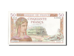 Billet, France, 50 Francs, 50 F 1934-1940 ''Cérès'', 1939, 1939-07-13, SUP - 50 F 1934-1940 ''Cérès''