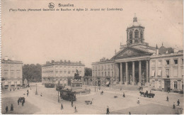 CPA - AK Bruxelles Brüssel Place Royale Monument Godefroid De Bouillon Eglise St Jacques Tram Tramway Belgien Belgique - Nahverkehr, Oberirdisch