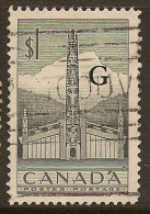 CANADA 1952 $1 Totem Official SG O195 U #MM13 - Overprinted