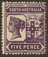 SOUTH AUSTRALIA 1894 5d QV SG 235 HM #MN175 - Ungebraucht