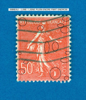 VARIÉTÉS FRANCE 1926 N° 199  SEMEUSE LIGNÉE 50 C  OBLITÉRÉ ARTHUR MAURY 20.00 € - Usati