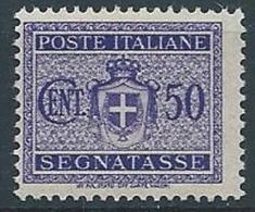 1945 LUOGOTENENZA SEGNATASSE RUOTA 50 CENT MNH ** - W132-3 - Segnatasse