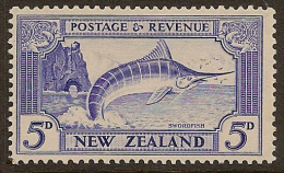 NZ 1935 5d Swordfish SG 584 HM #MQ121 - Ongebruikt