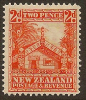 NZ 1935 2d Whare SG 580 HM #MQ154 - Nuevos