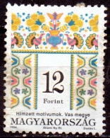 HUNGARY 1994 Traditional Patterns -  12fo. - Multicoloured   FU - Used Stamps